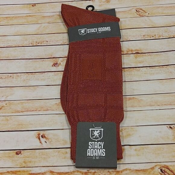 MEN'S STACY ADAMS SILKY DRESS SOCKS. BASIC COLORS. - Picture 1 of 2